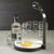 Glass Tequilero 10-Piece Tequila Shot Set with Marble Cutting Board, Dark Bronze For Sale - Image 7 of 8