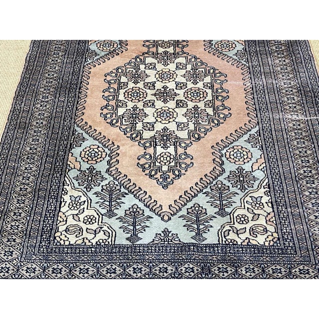 Handmade Pakistani Wool Rug For Sale - Image 6 of 8