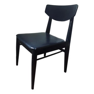 1960s Vintage Black Lacquered Danish Modern Chair For Sale