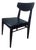 1960s Vintage Black Lacquered Danish Modern Chair For Sale
