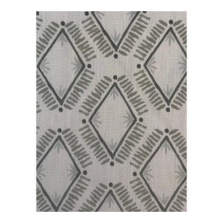 Erika Powell Textiles Amazing Linen Print Fabric-Whiskers Mineral 3 1/2 Yards For Sale