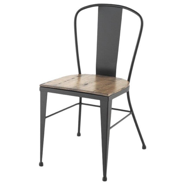 Gray Bistro Garden Chairs in Colors Wrought Iron with Wood Seat For Sale - Image 8 of 18