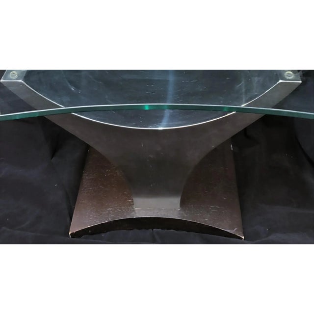 Contemporary Chrome and Glass Side Table For Sale In Los Angeles - Image 6 of 10