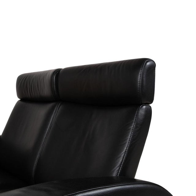 Arion Leather Two-Seater Black Manual Function Sofa from Stressless For Sale - Image 9 of 17
