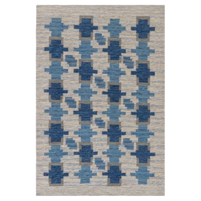 Modern Swedish Flat Weave Wool Rug by Doris Leslie Blau For Sale