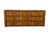 1970's Waterfall Rattan 9 Drawer Long Chest Style of Gabriella Crespi with original finish that has mellowed to a rich...