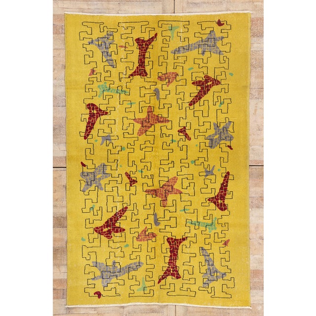 Zeki Muren Vintage Turkish Sivas Rug, 05'03 X 08'03 For Sale - Image 10 of 10