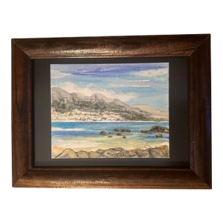 “Coastal Morning” Framed Signed Original Watercolor by Nancy Smith For Sale