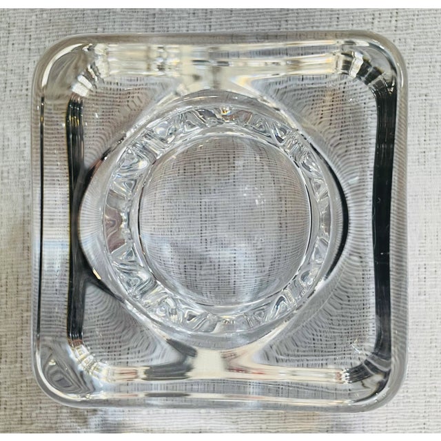 Transparent Orrefors Sweden Crystal Candle Holders and Perfume Bottles - Set of 3 For Sale - Image 8 of 13