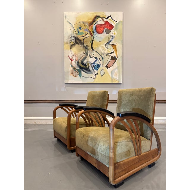 1930s Art Deco Loveseat & Pair of Chairs For Sale - Image 4 of 18