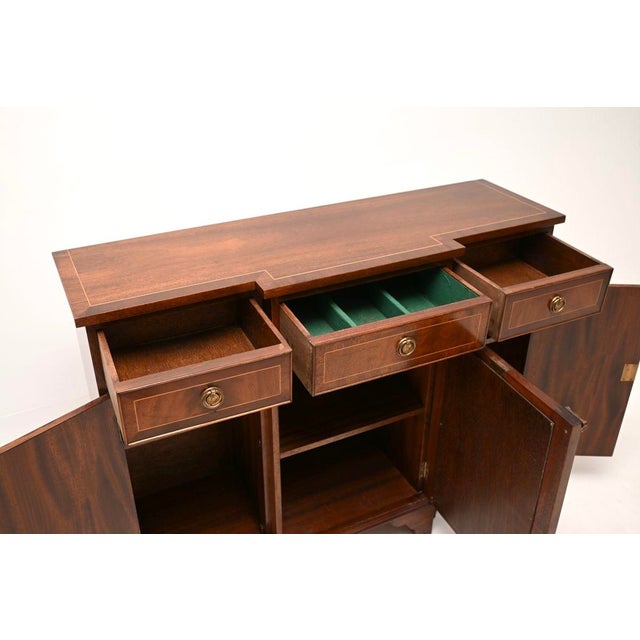 1930s Vintage Georgian Style Grill Front Sideboard, 1930 For Sale - Image 5 of 11