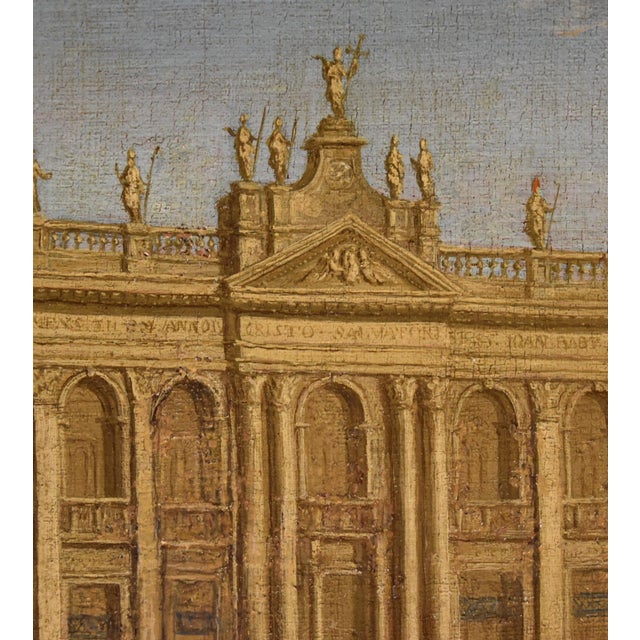 After Giacomo Van Lint, View of Rome, San Giovanni in Laterano, 1770, Oil on Canvas, Framed For Sale - Image 11 of 13