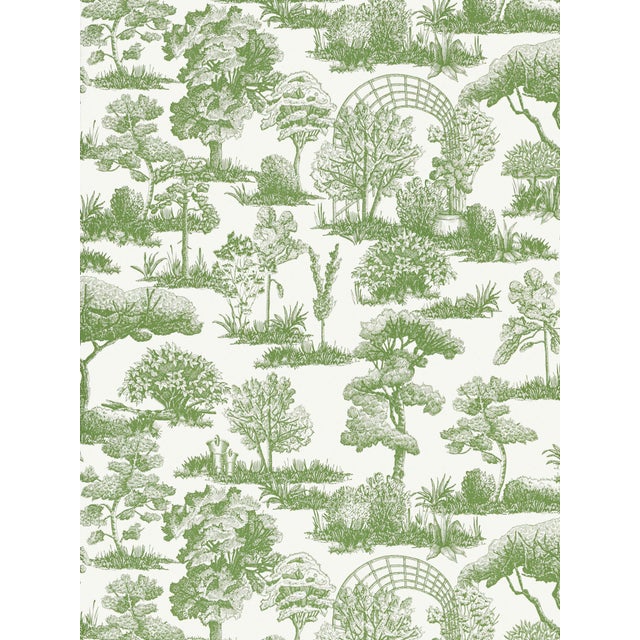 This hand-penned quiet garden scene gives classic toile a fresh look. Proudly printed at the Scalamandré Press in eleven...