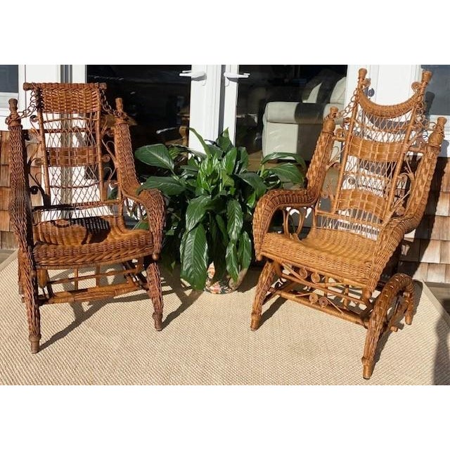 Traditional Antique 19th Century Rocking Chairs, Set of 2 For Sale - Image 3 of 12