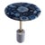 Petite Blue Agate Side Table With Marble Base For Sale
