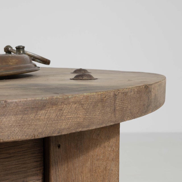 Wood Mid 20th Century France Antique White Wood Console Table For Sale - Image 7 of 10