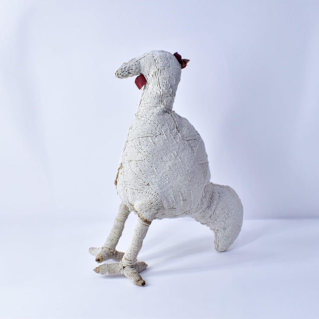 Early 20th Century Yoruba Beaded White Chicken Nigeria For Sale In Denver - Image 6 of 15