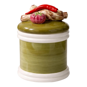 Vintage Jarden Harvest Limited Edition Hand-Painted Ceramic Cookie Jar for Saks Fifth Avenue, 55/1325