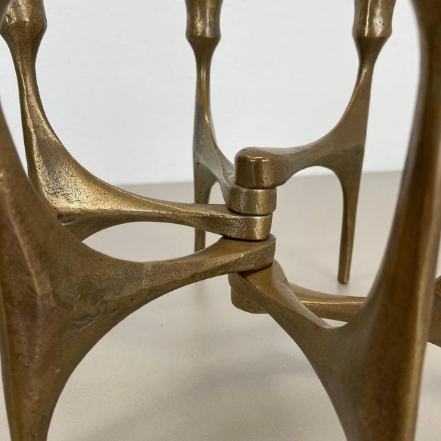 Large Mid-Century Modern Brutalist Bronze Candleholder by Michael Harjes, Germany, 1960 For Sale - Image 11 of 15