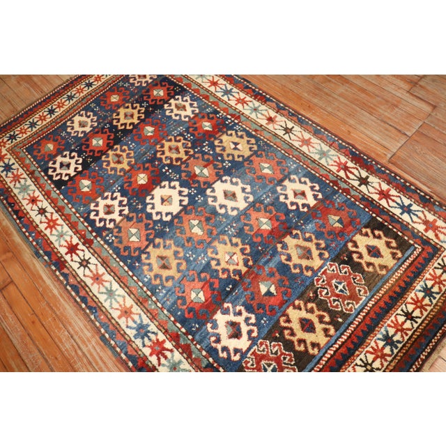 19th Century Moghan Antique Kazak Rug, 4'1'' X 6'10'' For Sale - Image 9 of 10