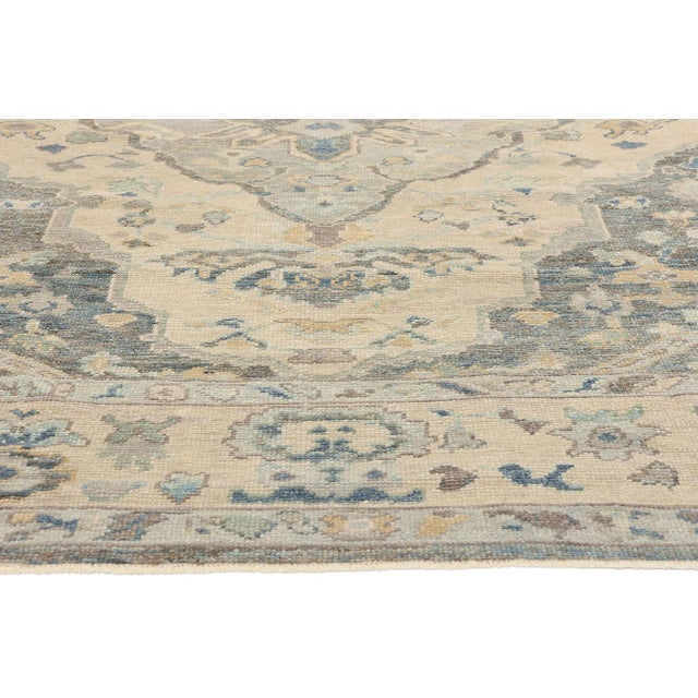Vintage Modern Turkish Oushak Rug - 08'04 X 10'01 For Sale - Image 4 of 9