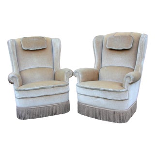 Set of Winged Armchairs, 1970s For Sale
