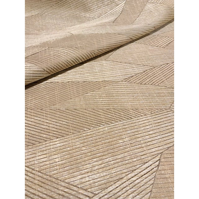 Caracole Caracole: Sandstone Modern Tan Abstract Linear Designer Fabric - 14.5 Yards For Sale - Image 4 of 4