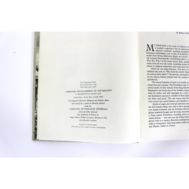 1960 Mythology Larousse Encyclopedia of Mythology Coarse Linen Hard Cover Coffee Table Book With Dust Jacket For Sale - Image 10 of 18