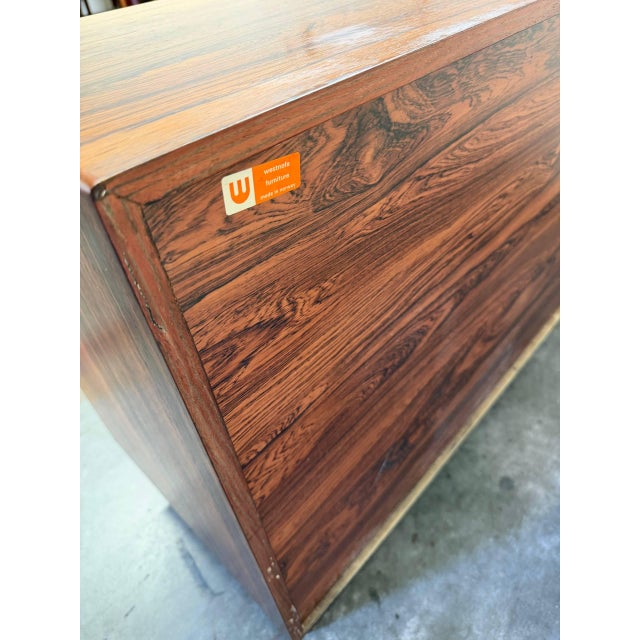 Mid 20th CenturyWestnofa Rosewood 8 Drawer Dresser Scandinavian Lowboy Norway For Sale In Los Angeles - Image 6 of 10