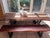 This beautiful custom live edge table was personally designed by us. The walnut slab was purchased from Williard Brothers...