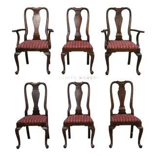 Cherry Dining Chairs by Ethan Allen - Set of 6 For Sale