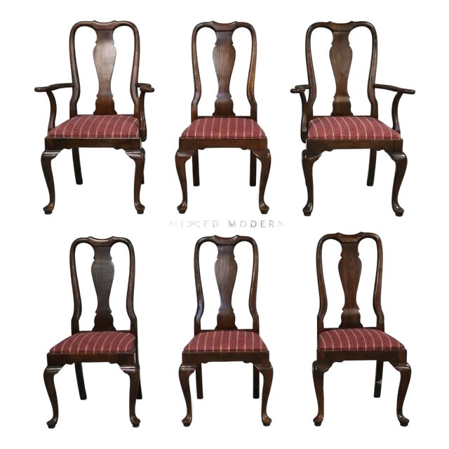 Cherry Dining Chairs by Ethan Allen - Set of 6 For Sale