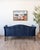 English 1940s Navy Upholstered Sofa in Pierre Frey Velvet For Sale - Image 3 of 3