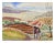 Horse in the fields, a figurative watercolor landscape by Louis John Stellman (American, 1877-1961), c.1935. Presented in...