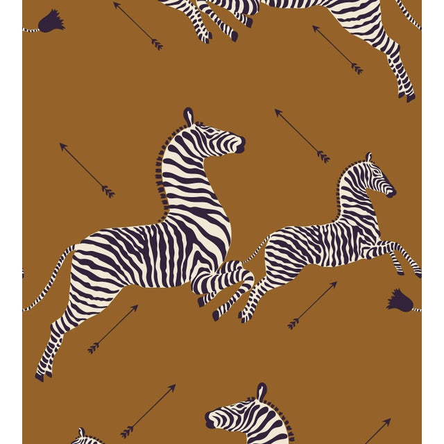 Contemporary The House of Scalamandré Zebras Wallcovering, Safari Brown For Sale - Image 3 of 3
