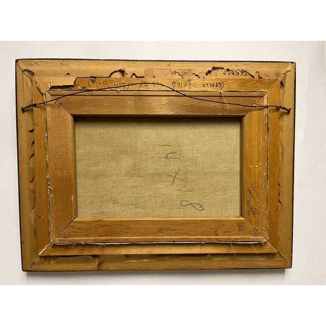 1960s Clarence Agress Oil on Canvas of English Cottages For Sale - Image 4 of 4