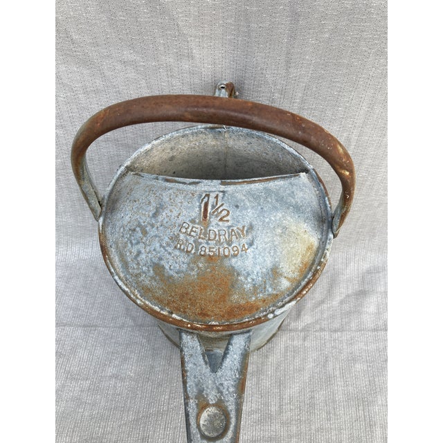 Metal Vintage Galvanized Beldray Watering Can For Sale - Image 7 of 12