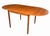 Vintage Danish Modern Teak Dining Table With Carved Tapered Legs For Sale - Image 4 of 18