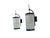 This is a pair of Mid-Century Modern wall lamps, likely dating to the mid-20th century. The piece features a cylindrical...