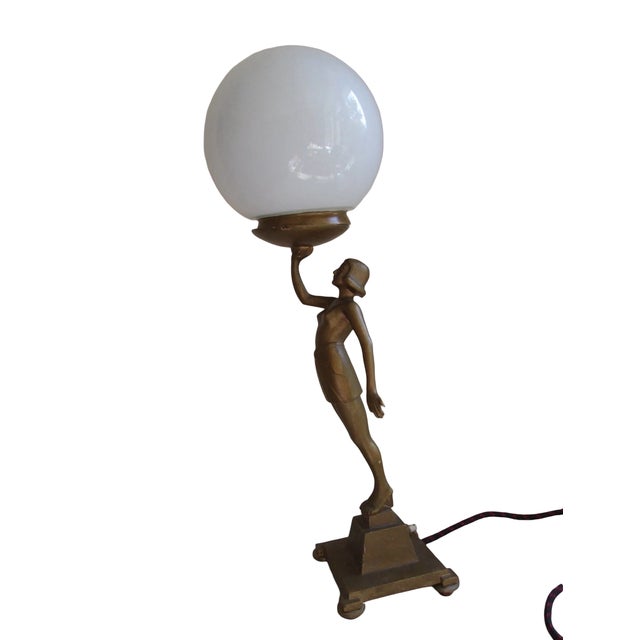 Art Deco Figural Banksway Lamp, 1930s For Sale - Image 11 of 13