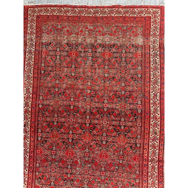 Very beautiful late 19th century malayer rug with a beautiful herati design with stylized designs and nice natural colours...