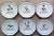 Motton Gien Hand-Painted French Faience Asparagus Plates-Set 6 For Sale - Image 12 of 14