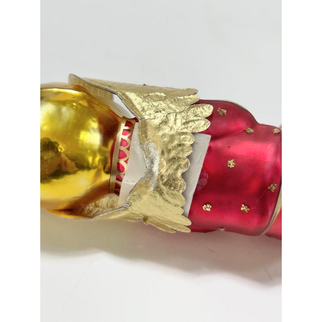 Glass Vintage German Glass Praying Angel Christmas Ornaments – Pair For Sale - Image 7 of 8