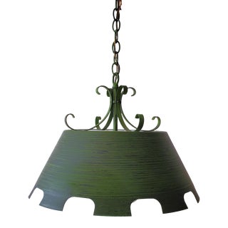 1970s Spanish Revival Tole Pendant Lamp For Sale