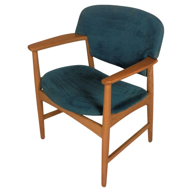 Oak Desk Armchair by Ejner Larsen and Axel Bender Madsen, 1960s For Sale - Image 9 of 9