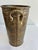 Mid 20th Century Vintage Embossed Grapevine Solid Brass Vase With Handles For Sale - Image 5 of 10