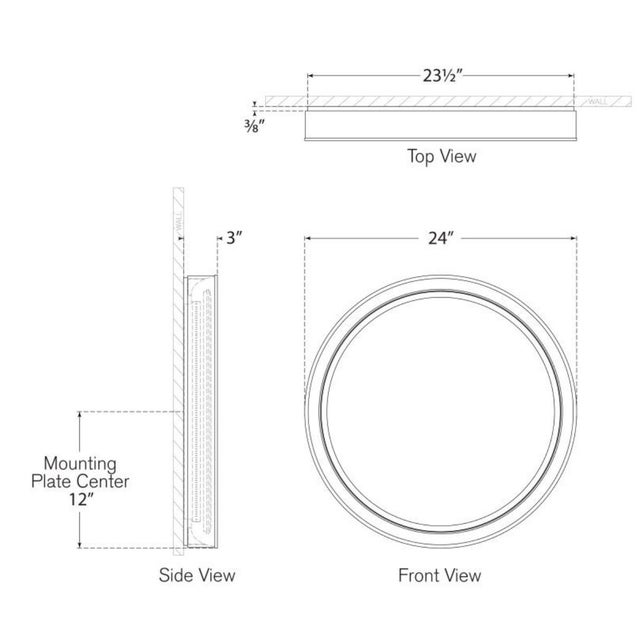 Thomas O'Brien for Visual Comfort Signature Tricia 24" Illuminated Round Mirror in Matte White and Gild For Sale - Image 10 of 12
