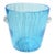 1970s Vintage Venini Style Blown Glass Light Blue White Wine Cooler Martini Ice Bucket Italy For Sale