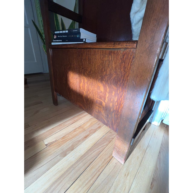 Antique Harris Lebus Quarter-Sawn Oak Hall Tree - Restored For Sale - Image 15 of 18