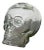 Clear glass sculptural skull vase For Sale